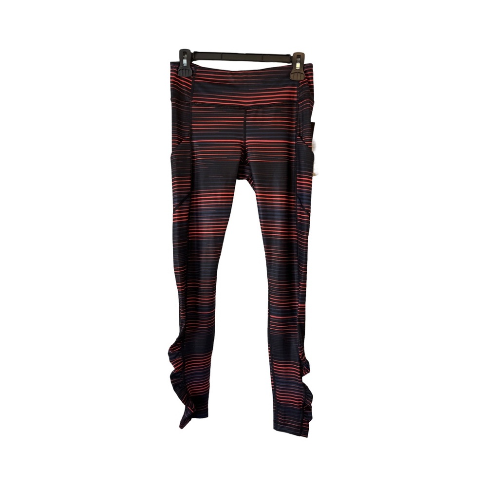 NWT Lululemon Speed Tight IV Size 6 Black Coral Stripe Running Leggings - Picture 1 of 7